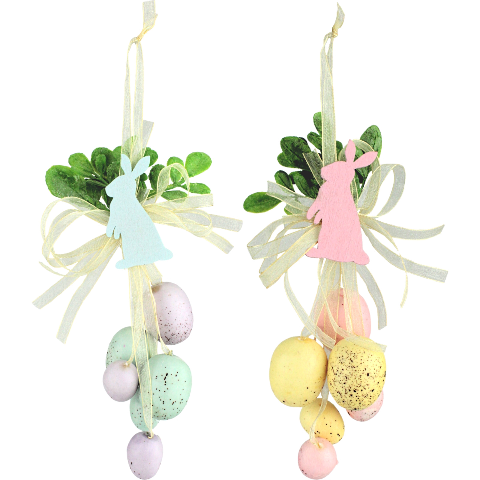 Botanical Bunny and Eggs Hanging Decoration (1 Only)