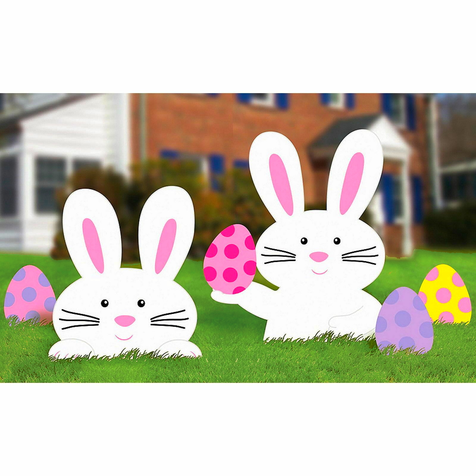 Easter Bunny and Egg Yard Signs (Pack of 5)