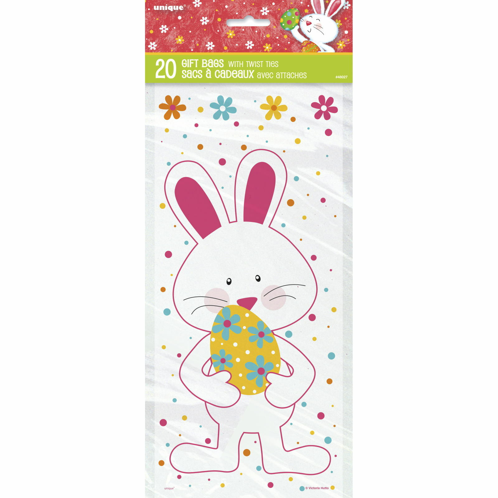 Easter Bunny Cellophane Treat Bags (Pack of 20)