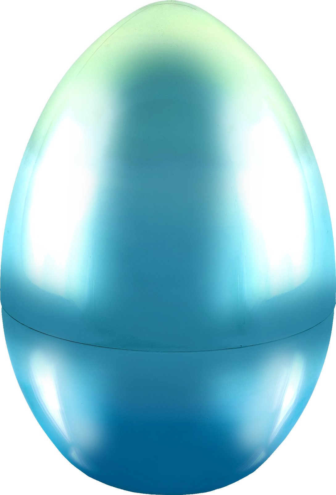 Jumbo Mirrored Green & Blue Ombre Fillable Easter Egg 25cm