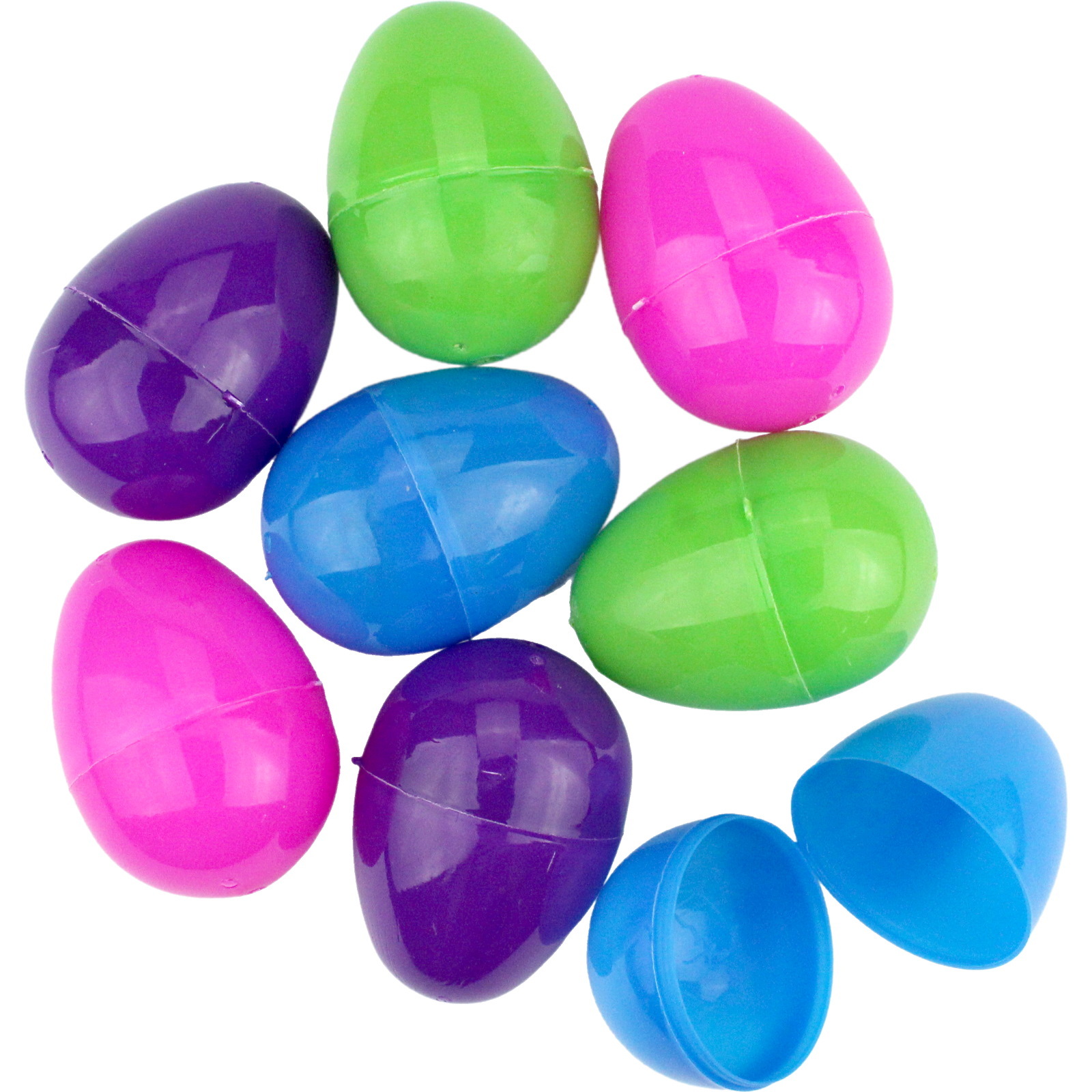 Bright Fillable Plastic Easter Eggs 6cm (Pack of 8)