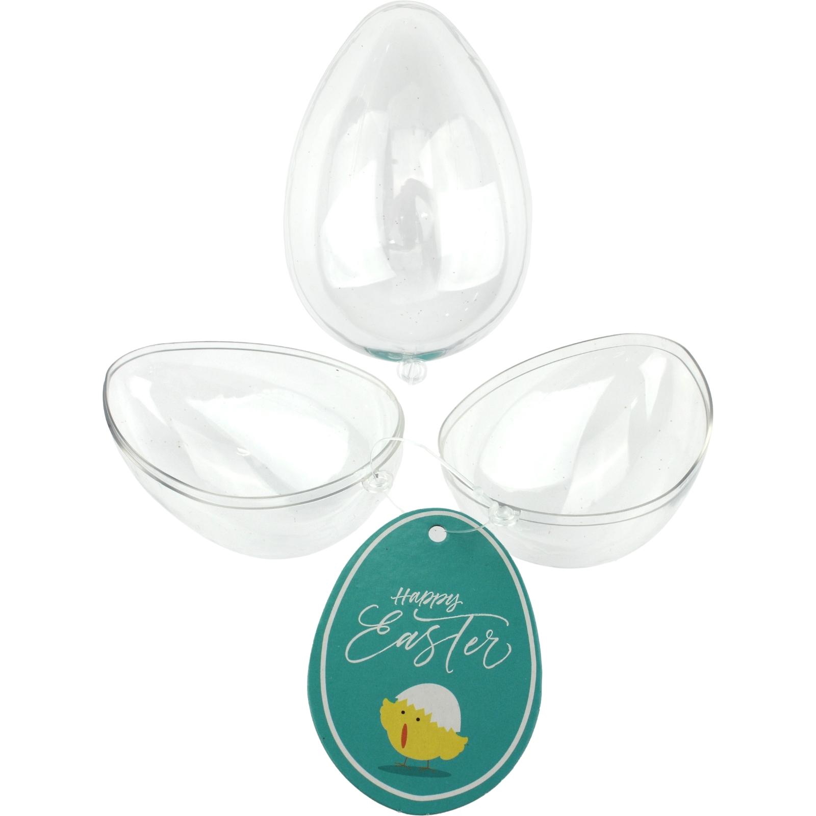 Clear Fillable Plastic Easter Egg 9cm Easter Occasion & Event Party