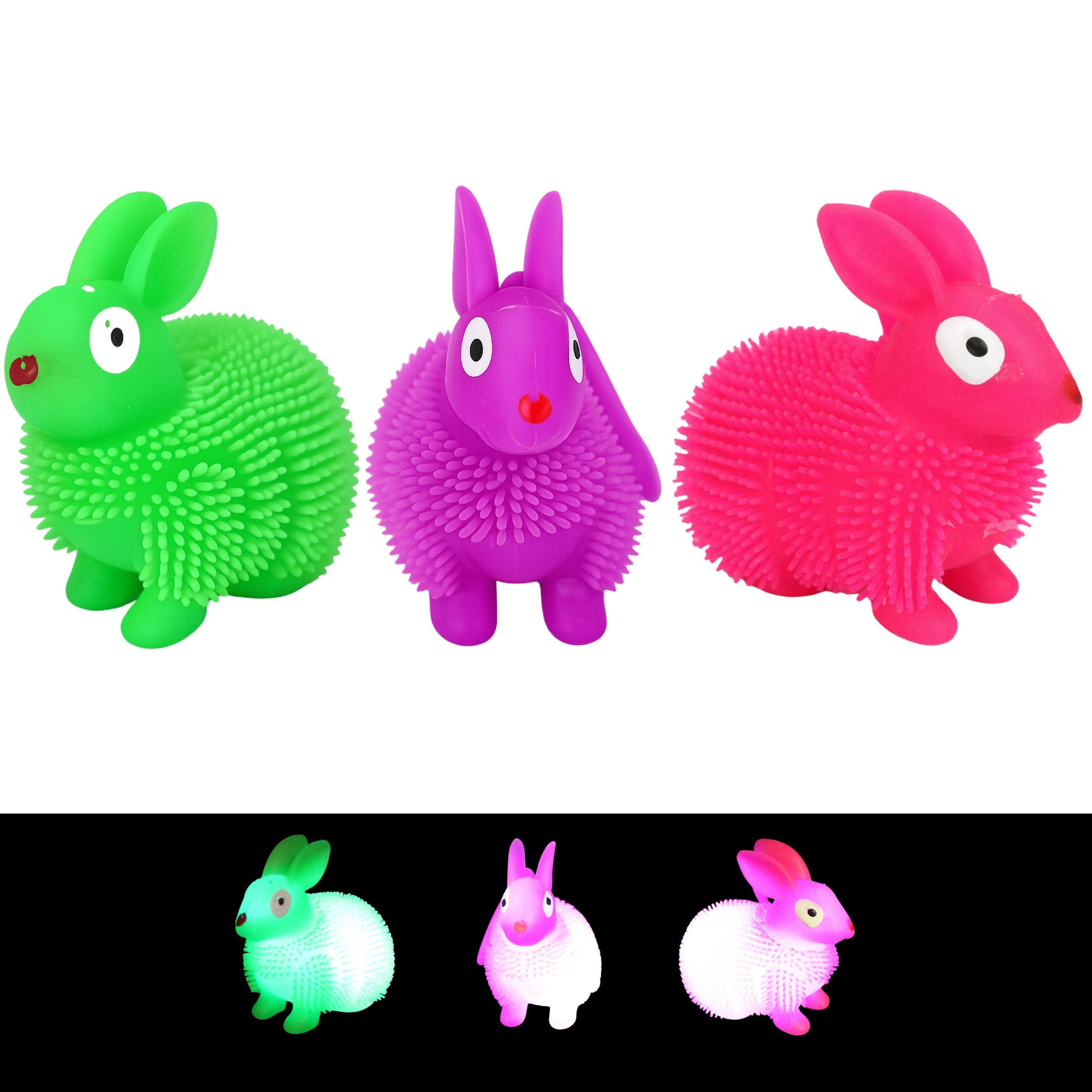Light Up Squishy Bunny Rabbit Toy Assorted