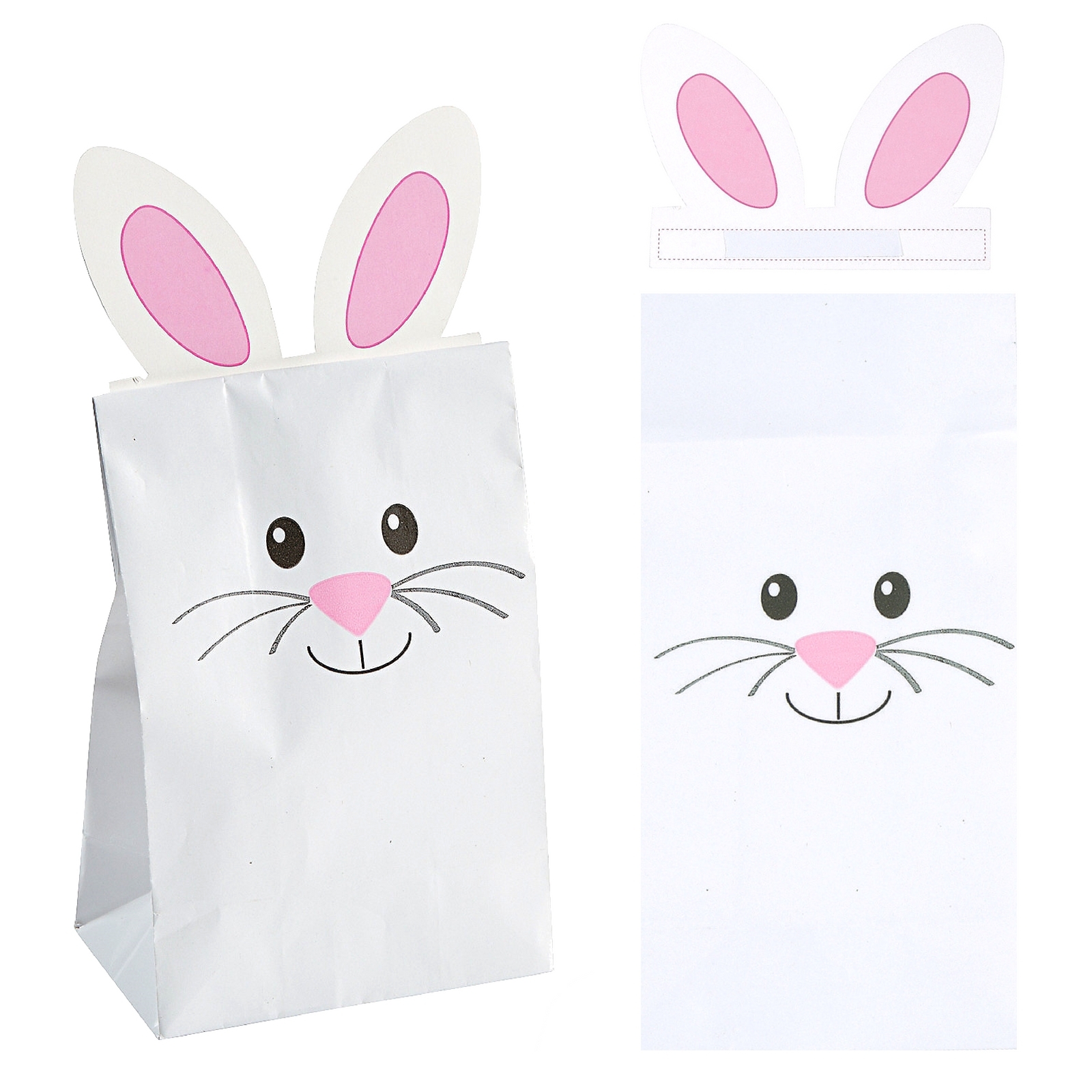 Easter Bunny Paper Lolly/Treat Bags (Pack of 12)