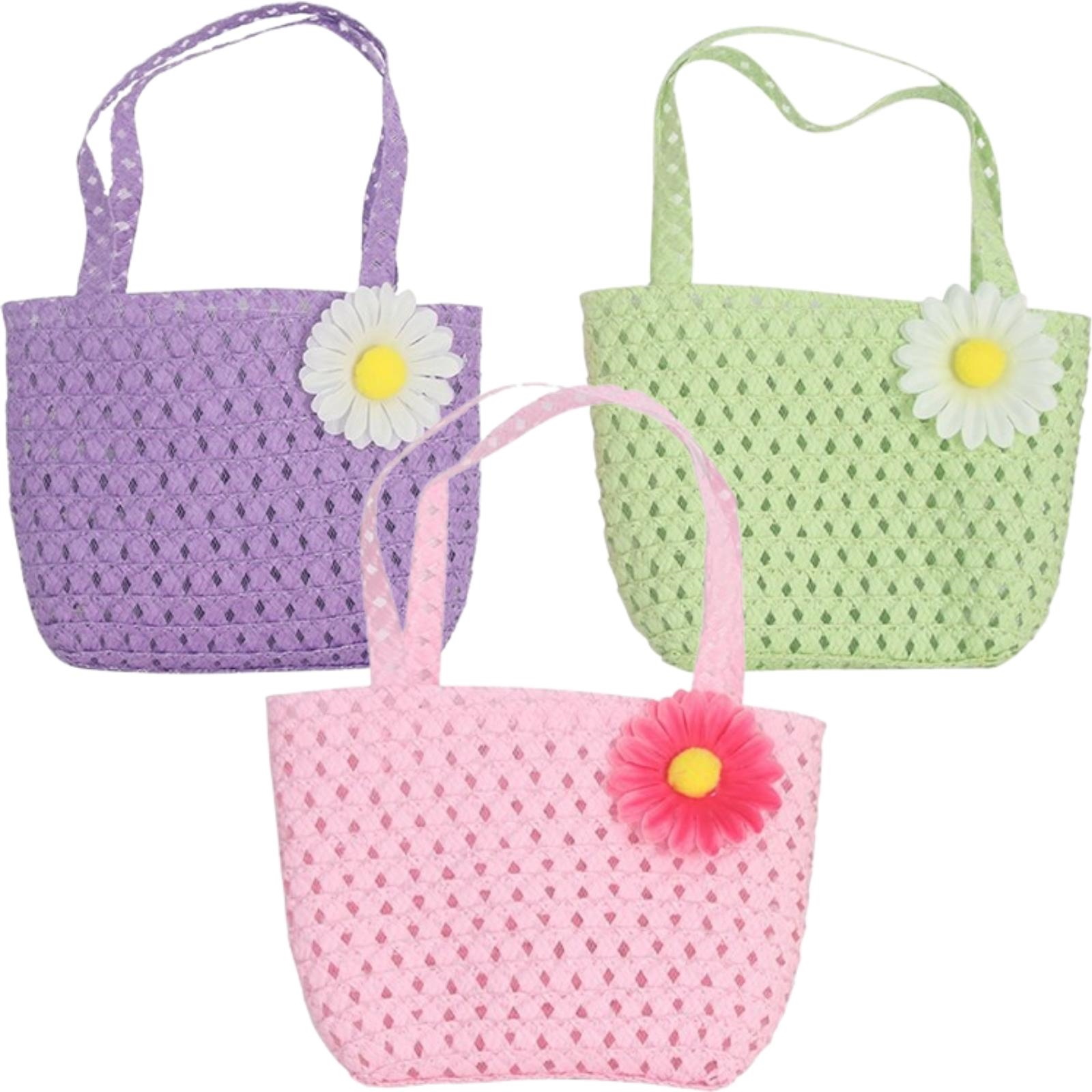 Kids Pastel Easter Bag with Flower