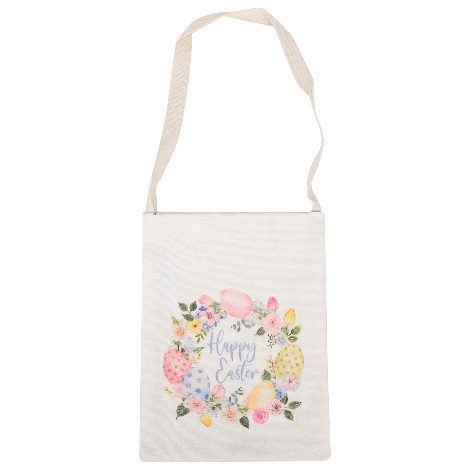 Heritage Floral Happy Easter Canvas Tote Bag 20cm 
