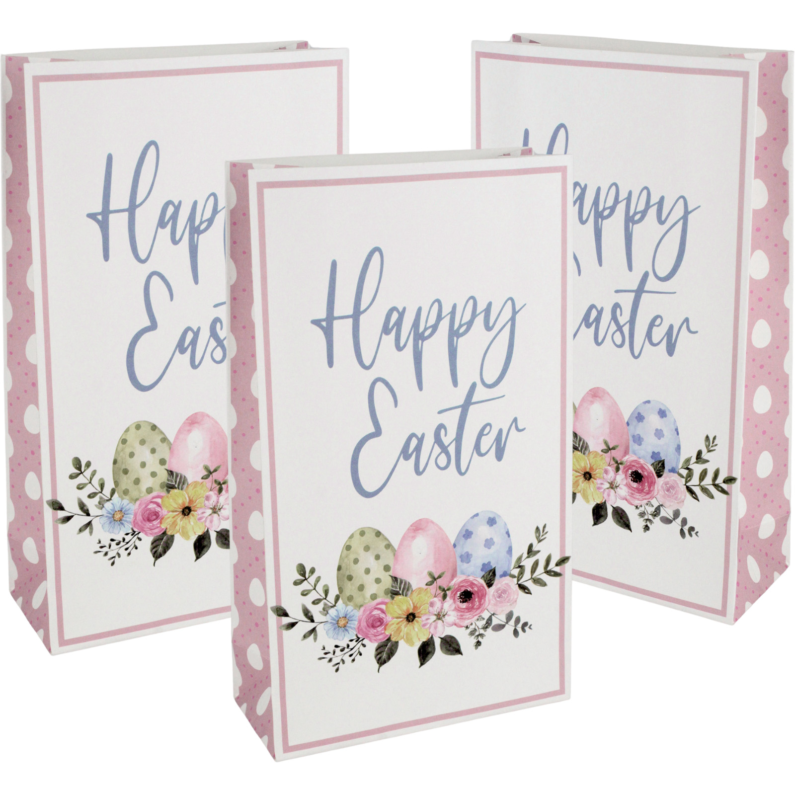 Heritage Floral Happy Easter Paper Party Bags (Pack of 6) 