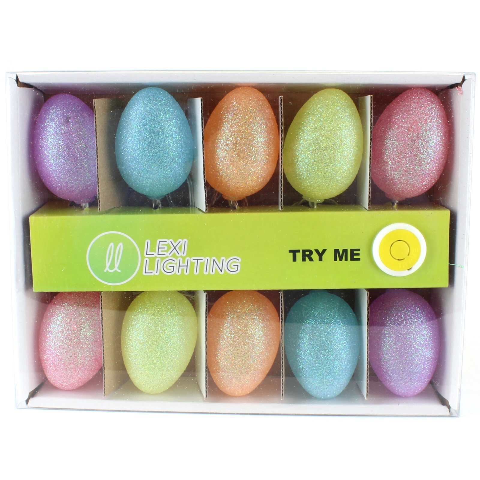 Glitter Easter Egg LED String Lights