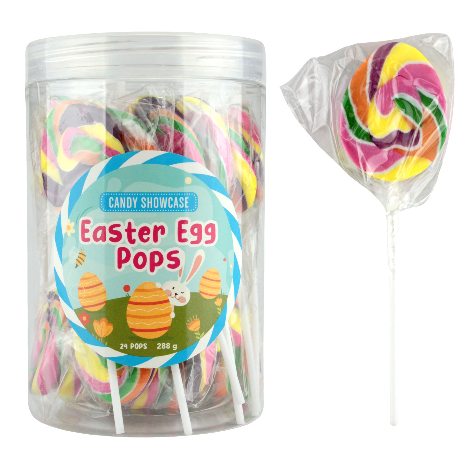 Easter Egg Swirl Lollipops (Pack of 24)