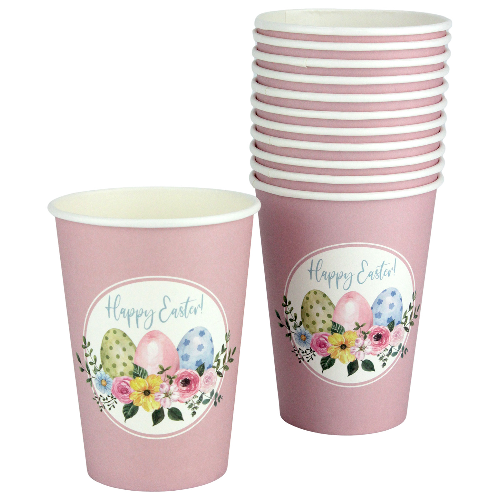 Heritage Floral Happy Easter Paper Cups (Pack of 12) 