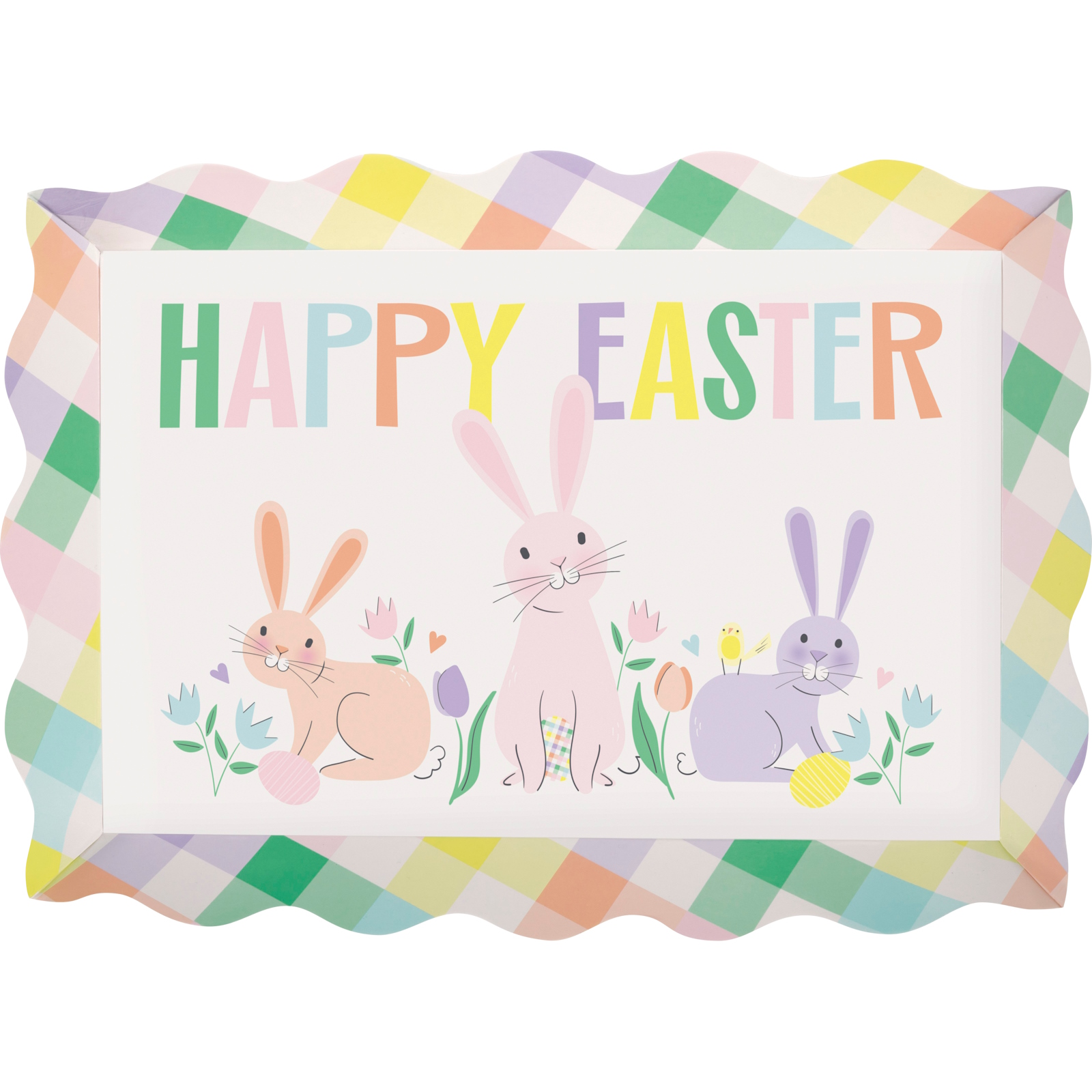 Happy Easter Cardboard Serving Tray 