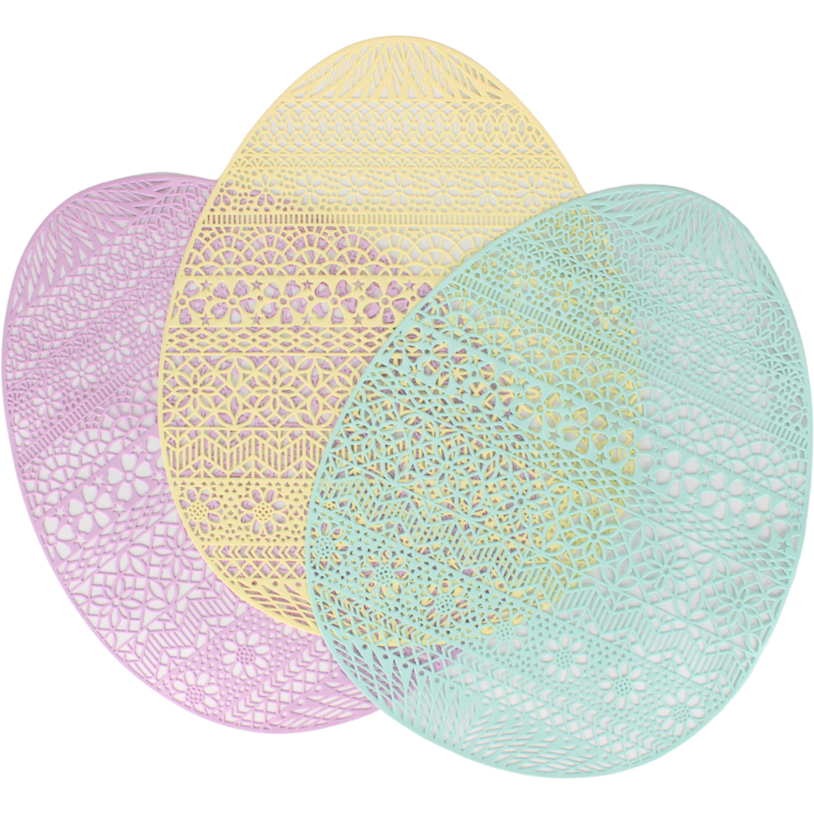 Pastel Easter Egg Shaped Placemat (1 Only)