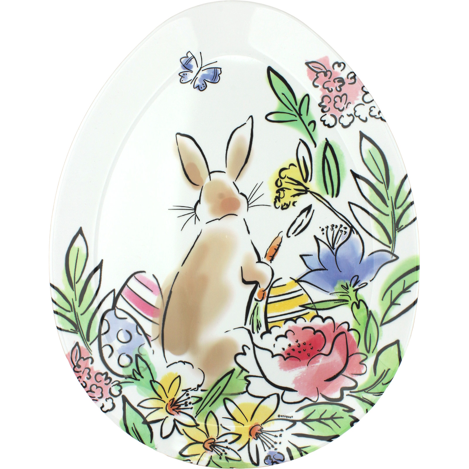 Plastic shop easter plates