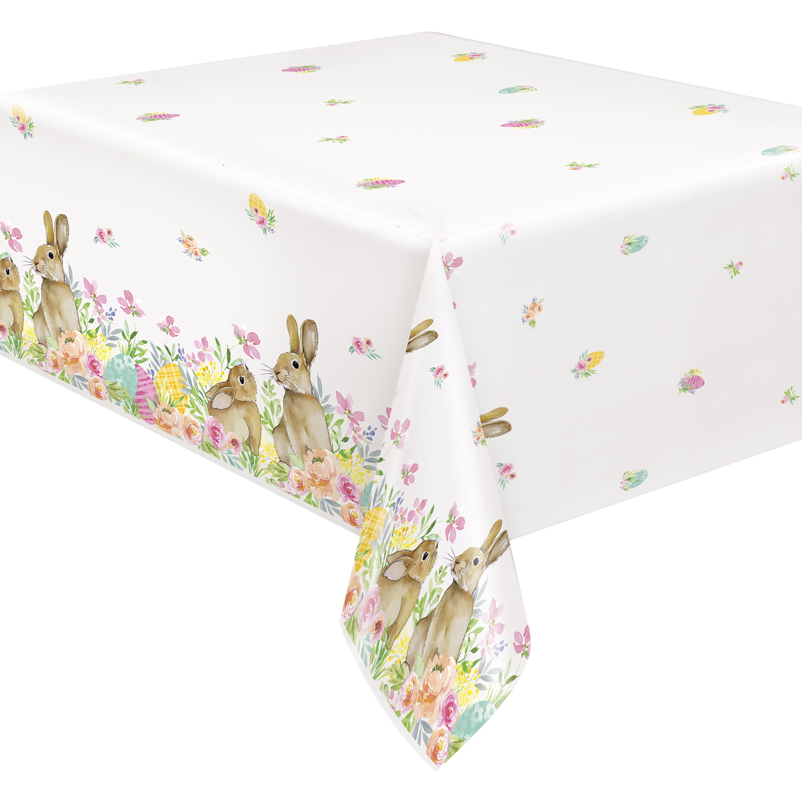 Watercolour Pastel Easter Plastic Tablecloth