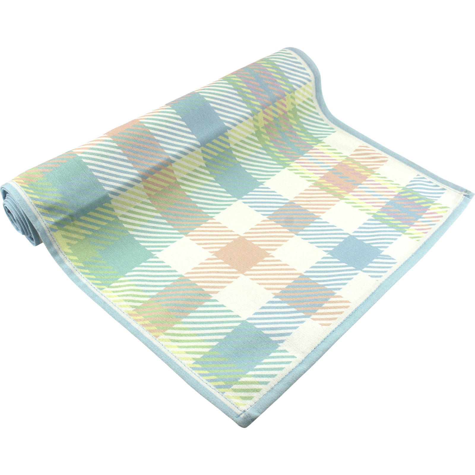 Pastel Plaid Fabric Table Runner