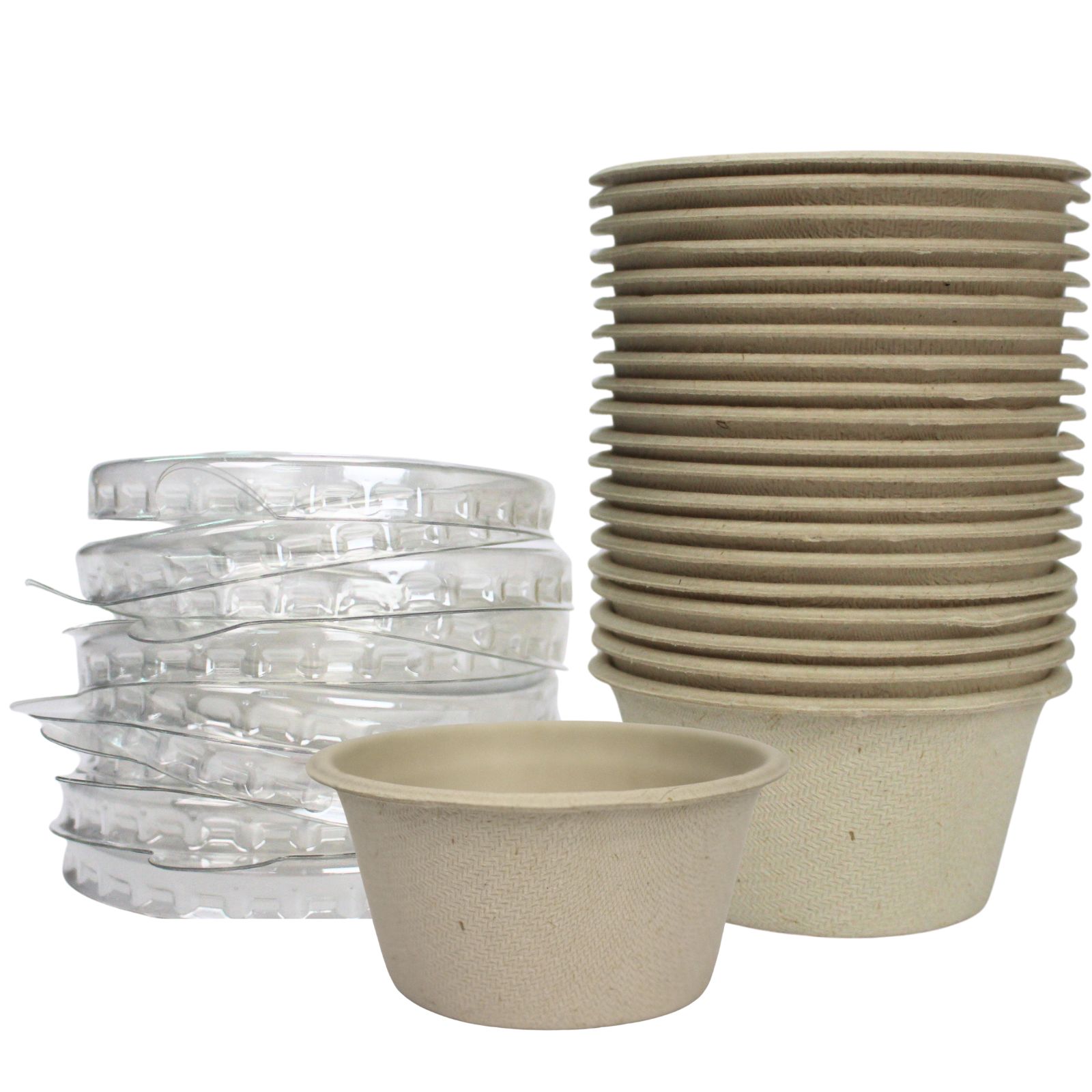 Eco Friendly Sauce Containers With Lids 55ml (Pack of 20) 