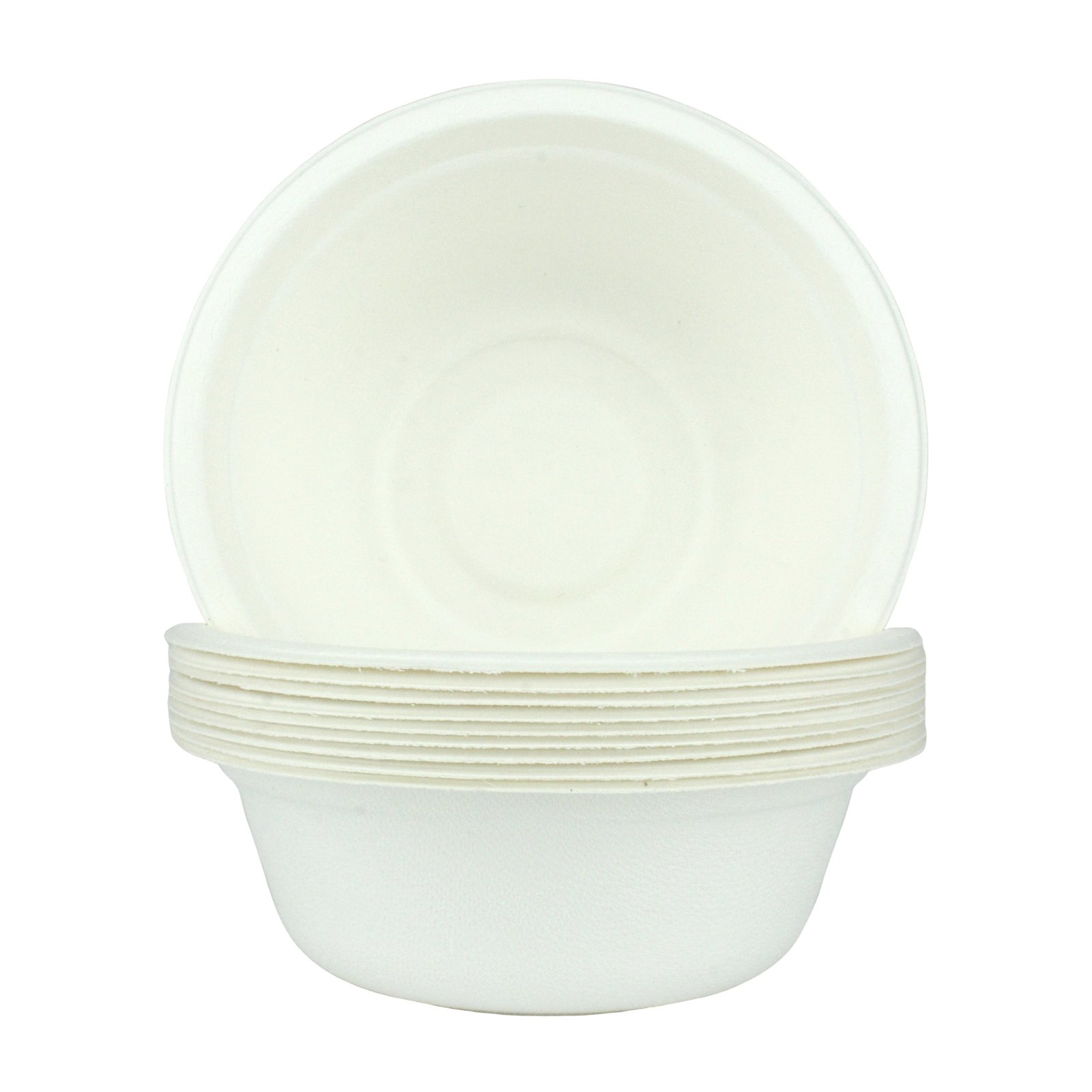 White Sugar Cane Paper Bowls (Pack of 10)
