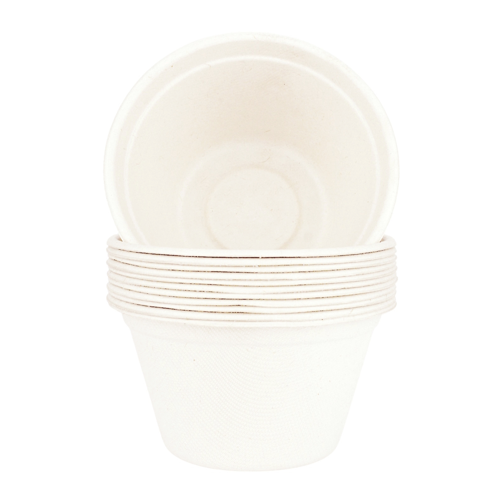 Biodegradable White Sugarcane Bowls 11.6cm (Pack of 12)