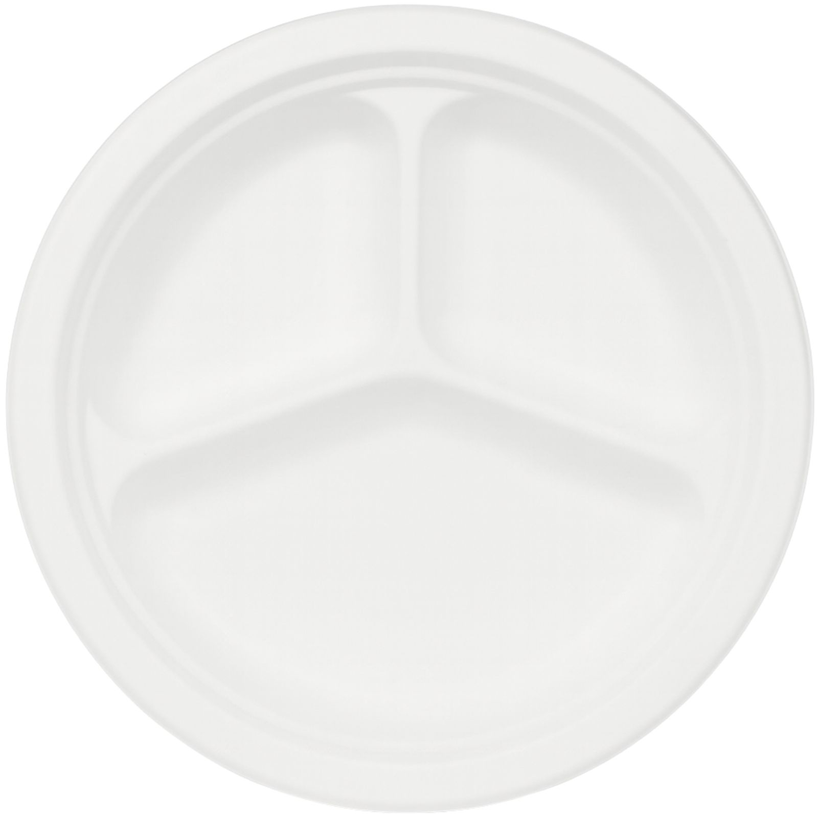 White Eco Sugar cane Large Compartment Plates 26cm (Pack of 50 ...
