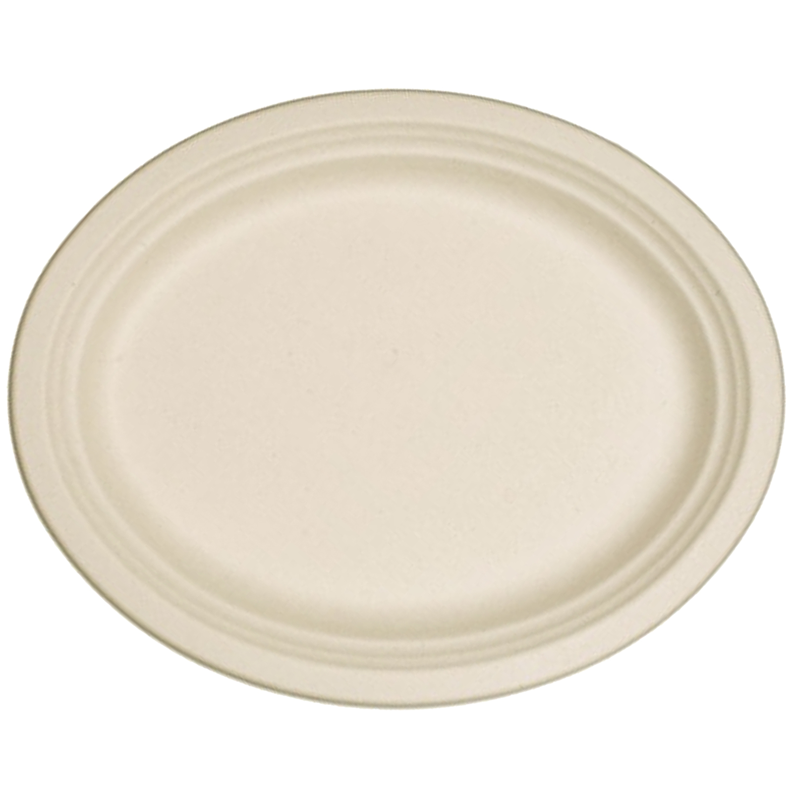 Natural Sugar Cane Large Oval Plates (Pack of 10)