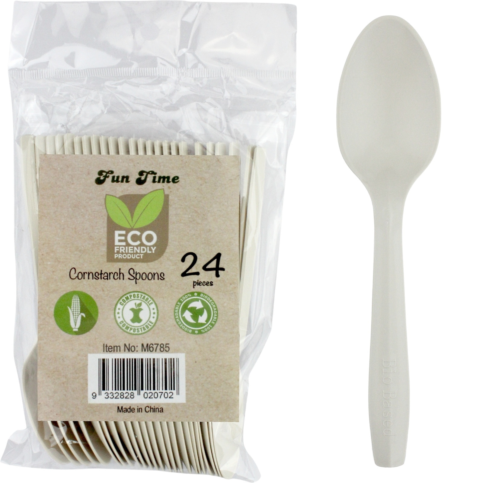 Biodegradable Cornstarch Spoons (Pack of 24)