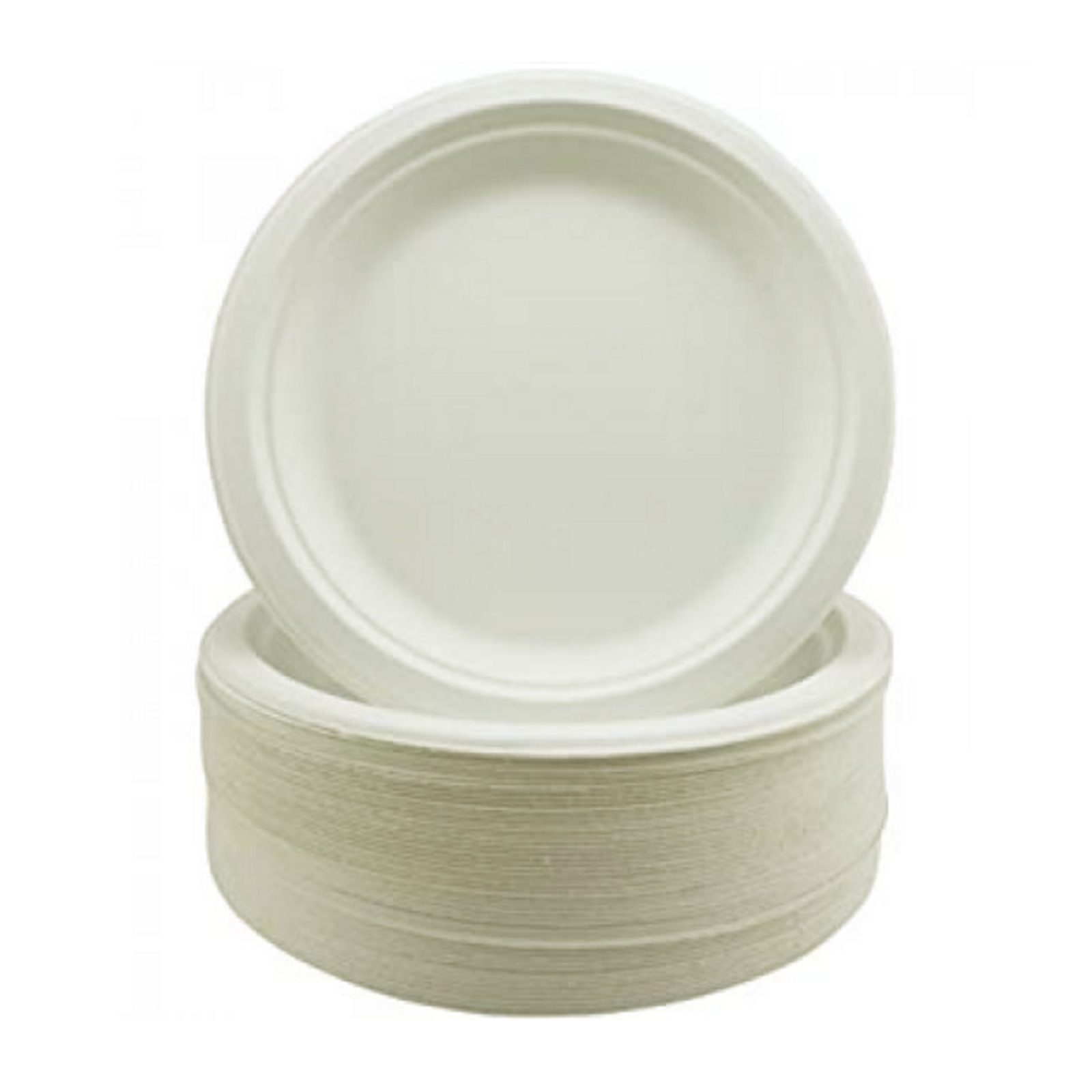White Sugar Cane Small Plates 18cm (Bulk Pack of 50)