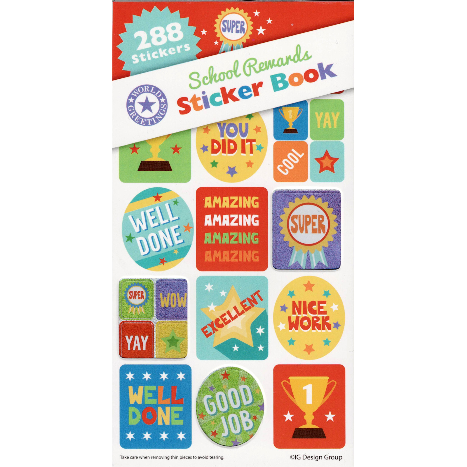 School Rewards Sticker Book (12 Sheets) 