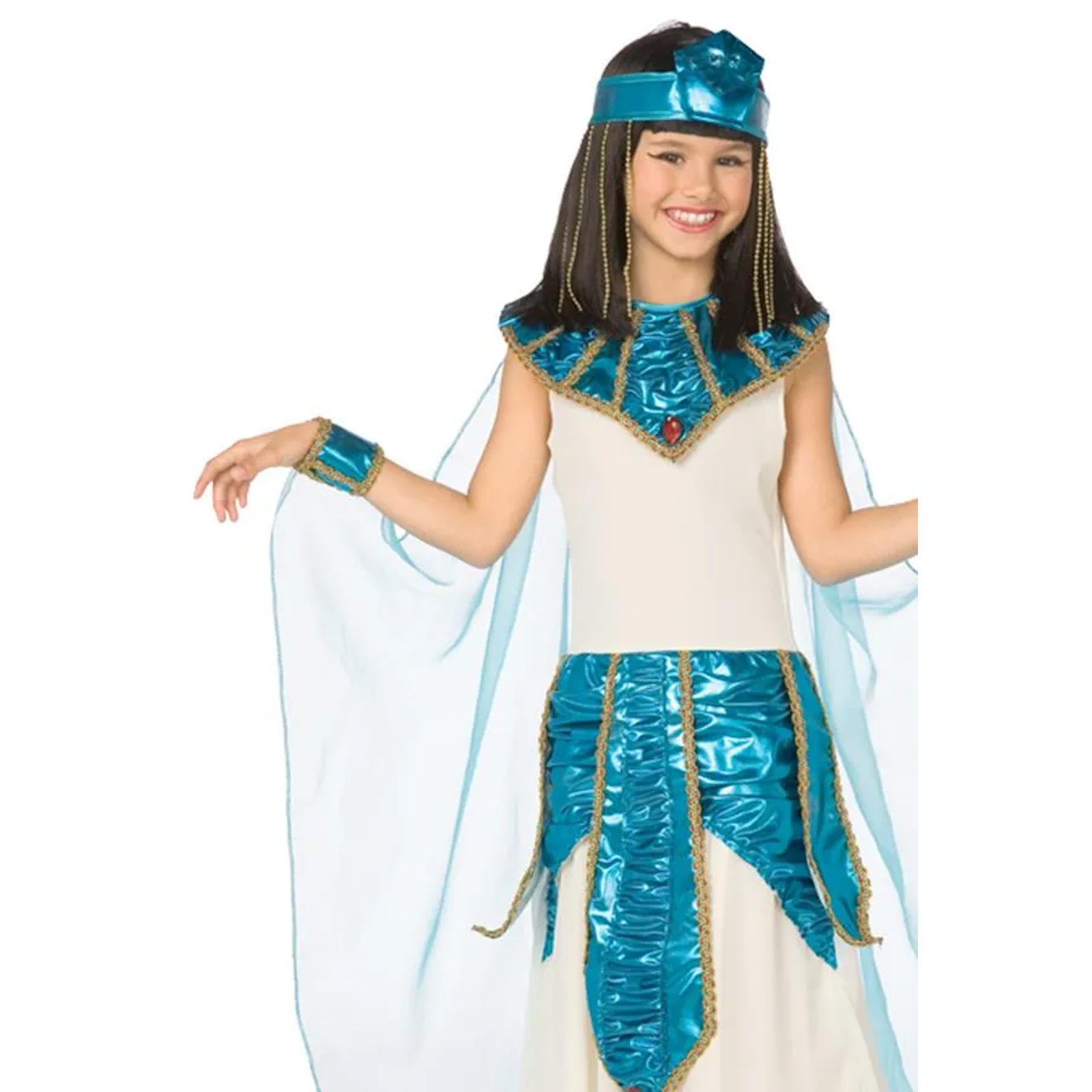 Cleopatra Blue Gold Child Costume Medium