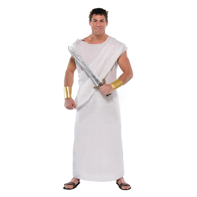 Gods & Goddesses White Toga Adult Costume - Discount Party Supplies