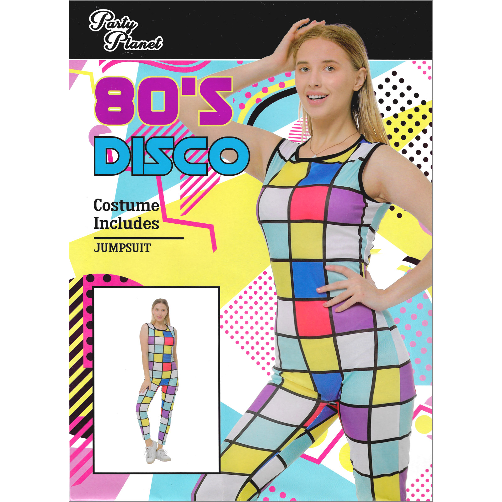 80's Disco Tiles Ladies Costume Small