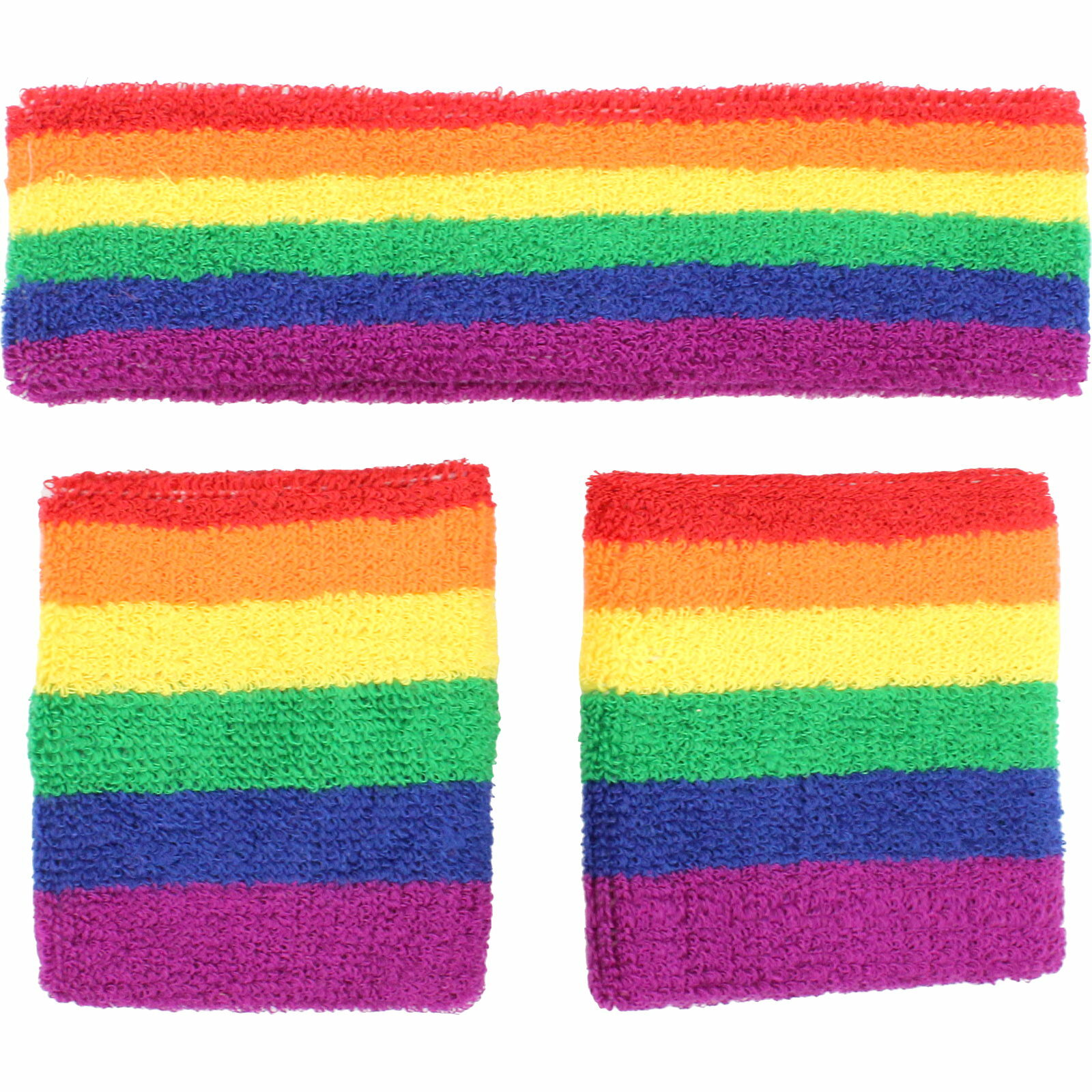 Rainbow Sweatband Set