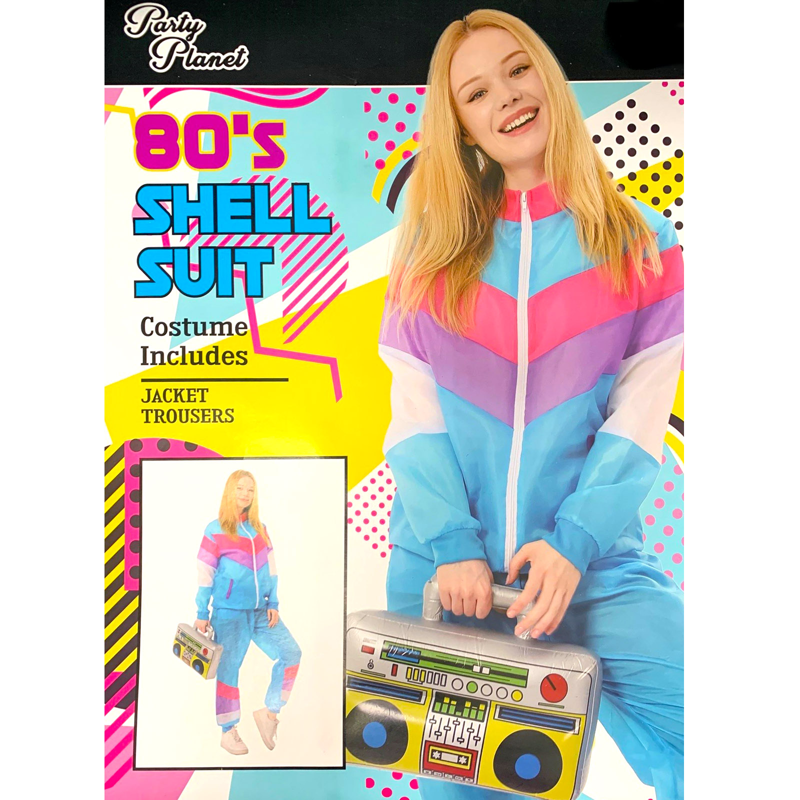 80's Shell Suit Women's Costume Large 80's Retro Themed Party