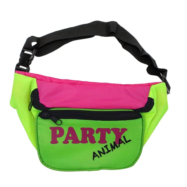 80's Waist Bag Model 80's Neon Party Animal Bum Bag Discount