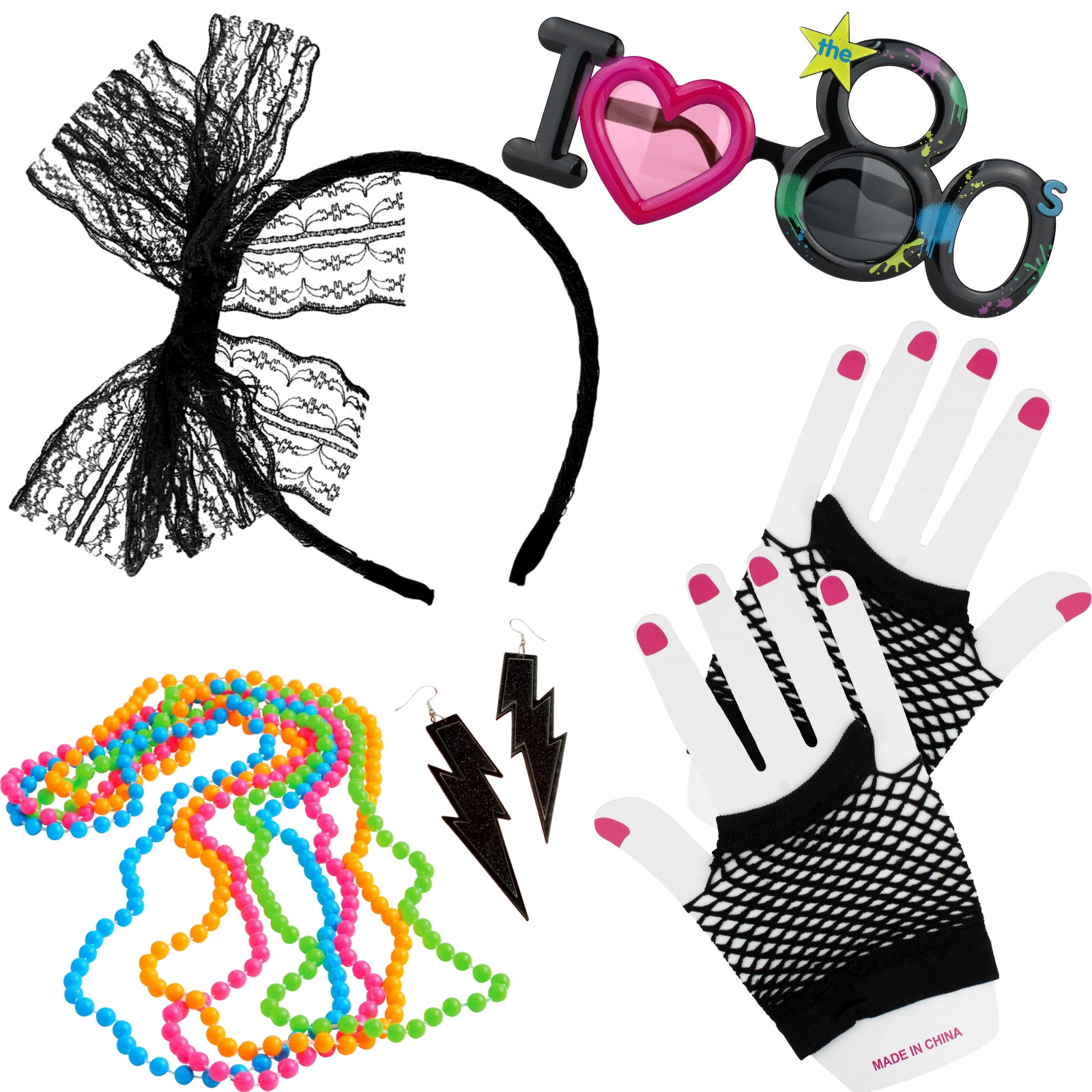 Ultimate 80's Retro Costume Accessory Kit