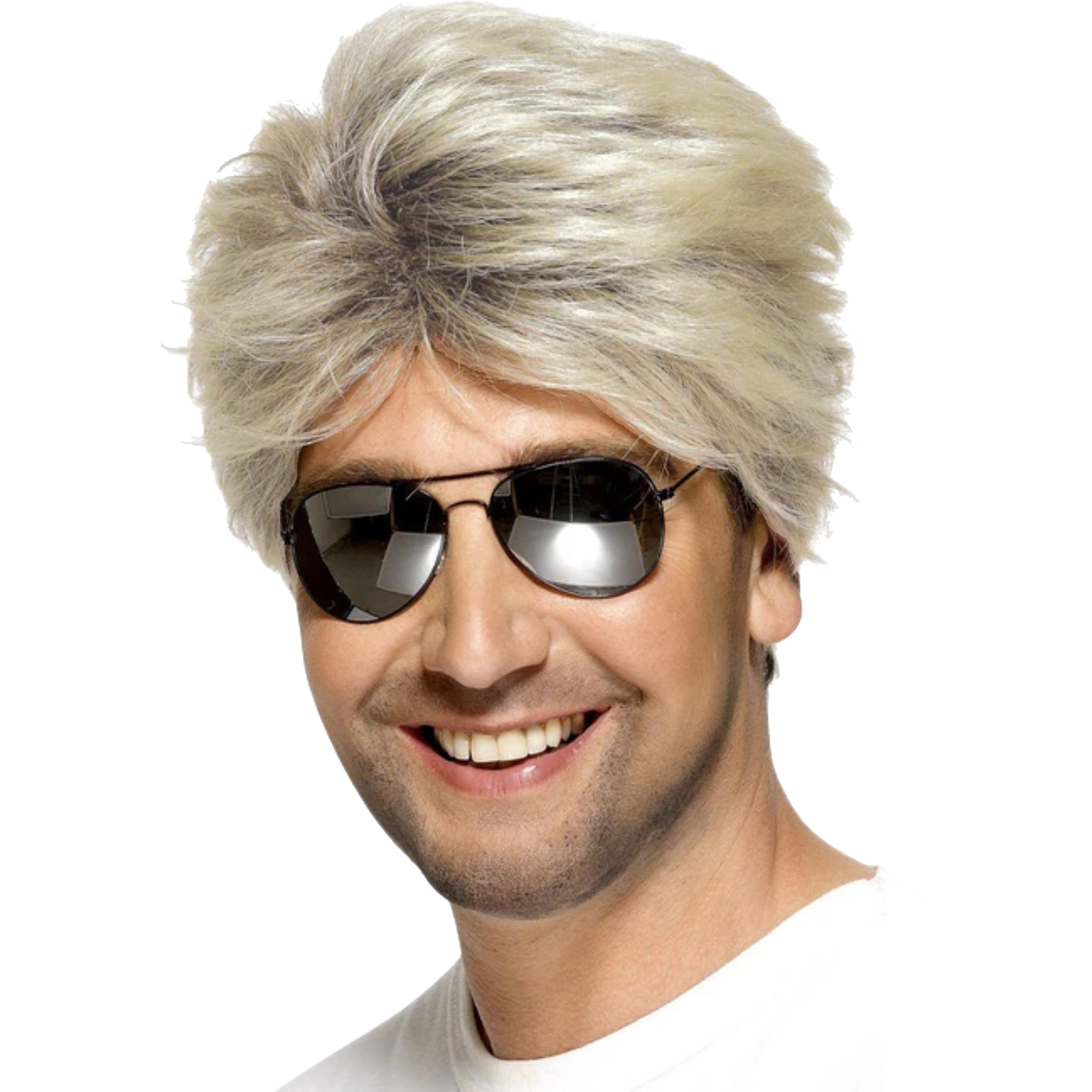 Men's 80's Blonde Street Wig