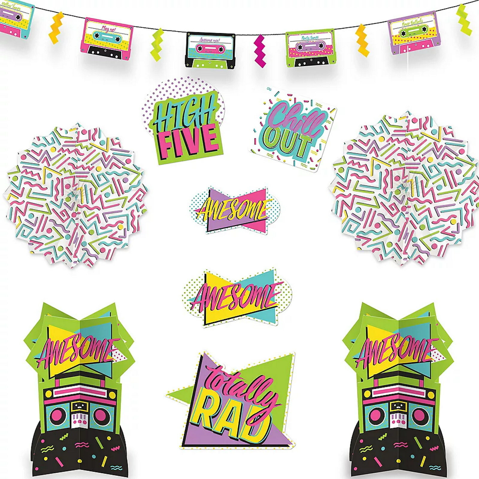 Awesome 80's Party Room Decorating Kit