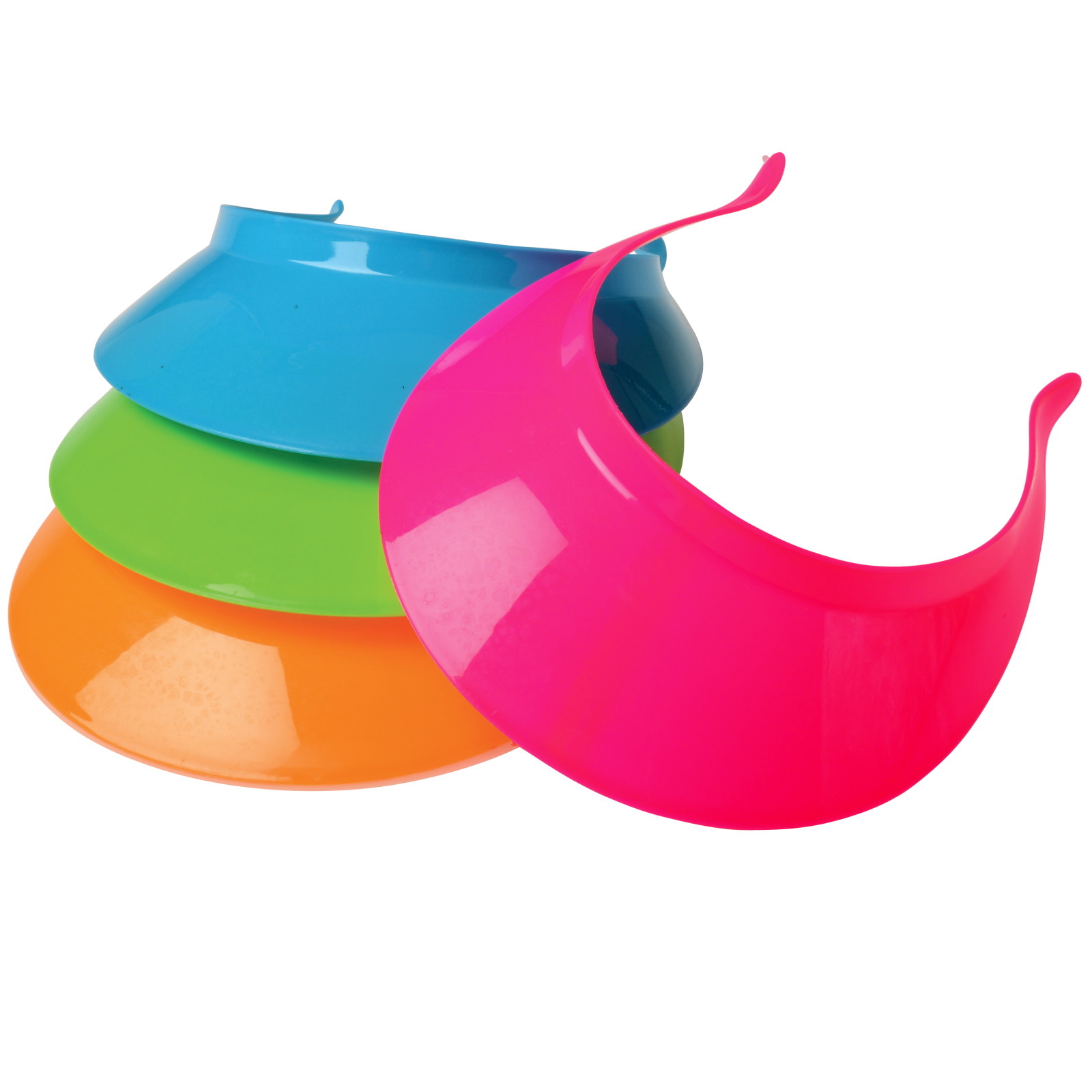 80's Neon Plastic Visors (Pack of 12)