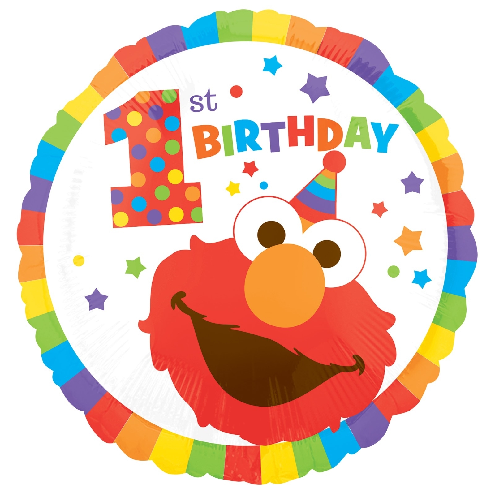Elmo Turns One Helium Balloon