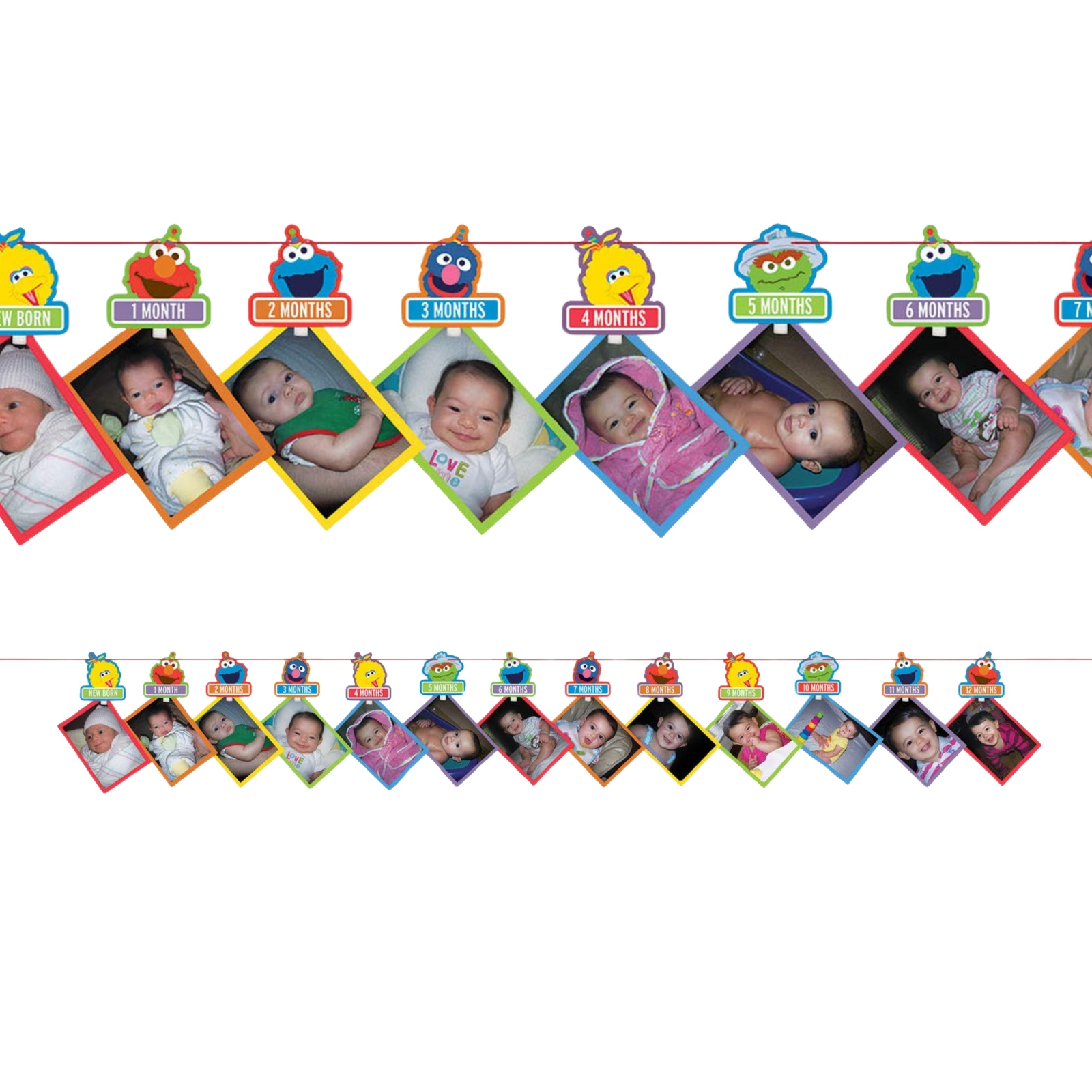 Elmo Turns One Photo Garland Banner