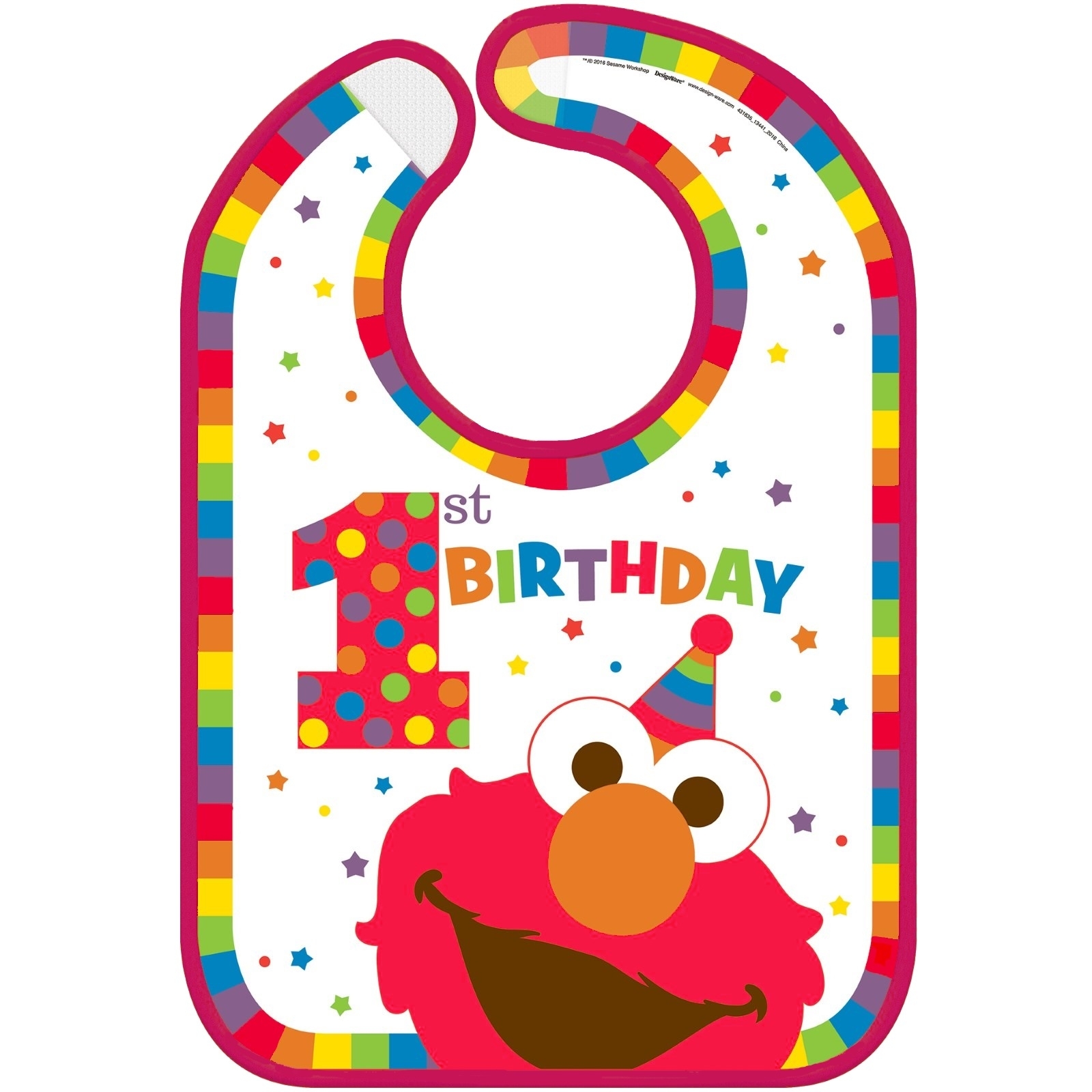 Elmo Turns One 1st Birthday Bib