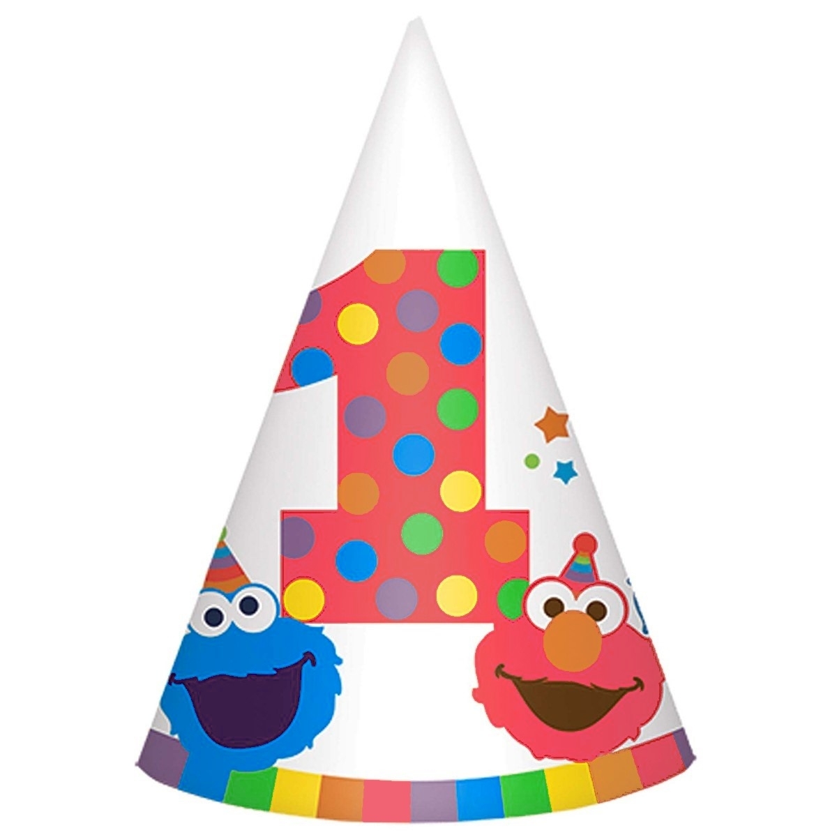 Elmo Turns One Party Hats (Pack of 8)
