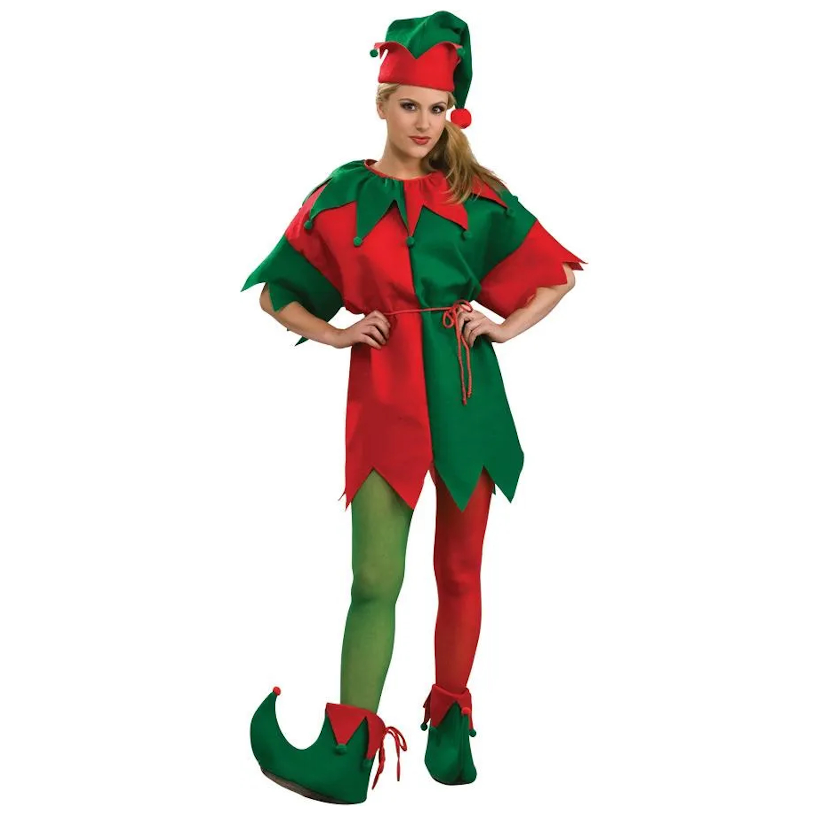 Red and Green Elf Adult Stockings