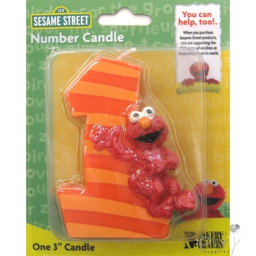 Elmo 1st Birthday Candle