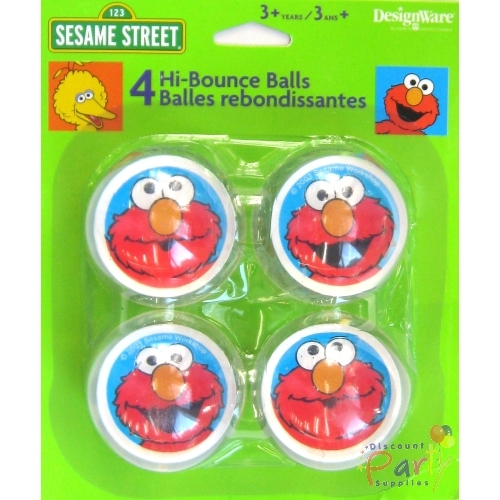 Elmo Bounce Balls (Pack of 4)
