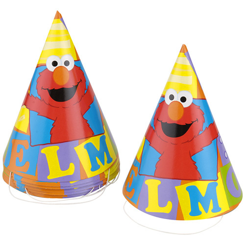 Elmo Party Hats (Pack of 8)