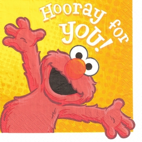Elmo Large Napkins / Serviettes (Pack of 16)
