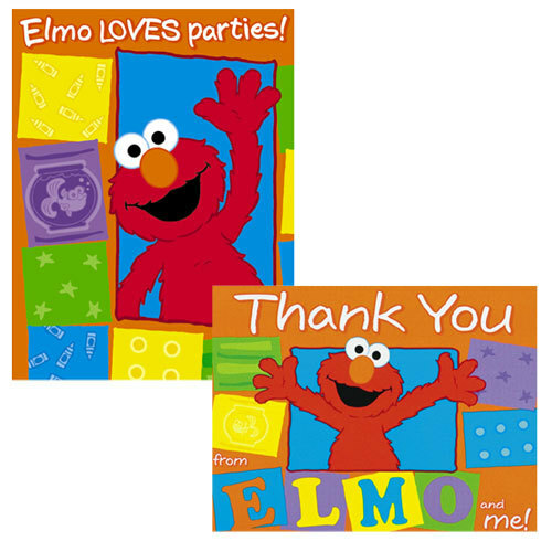 Elmo Party Invitations & Thank You Cards (8 of each)