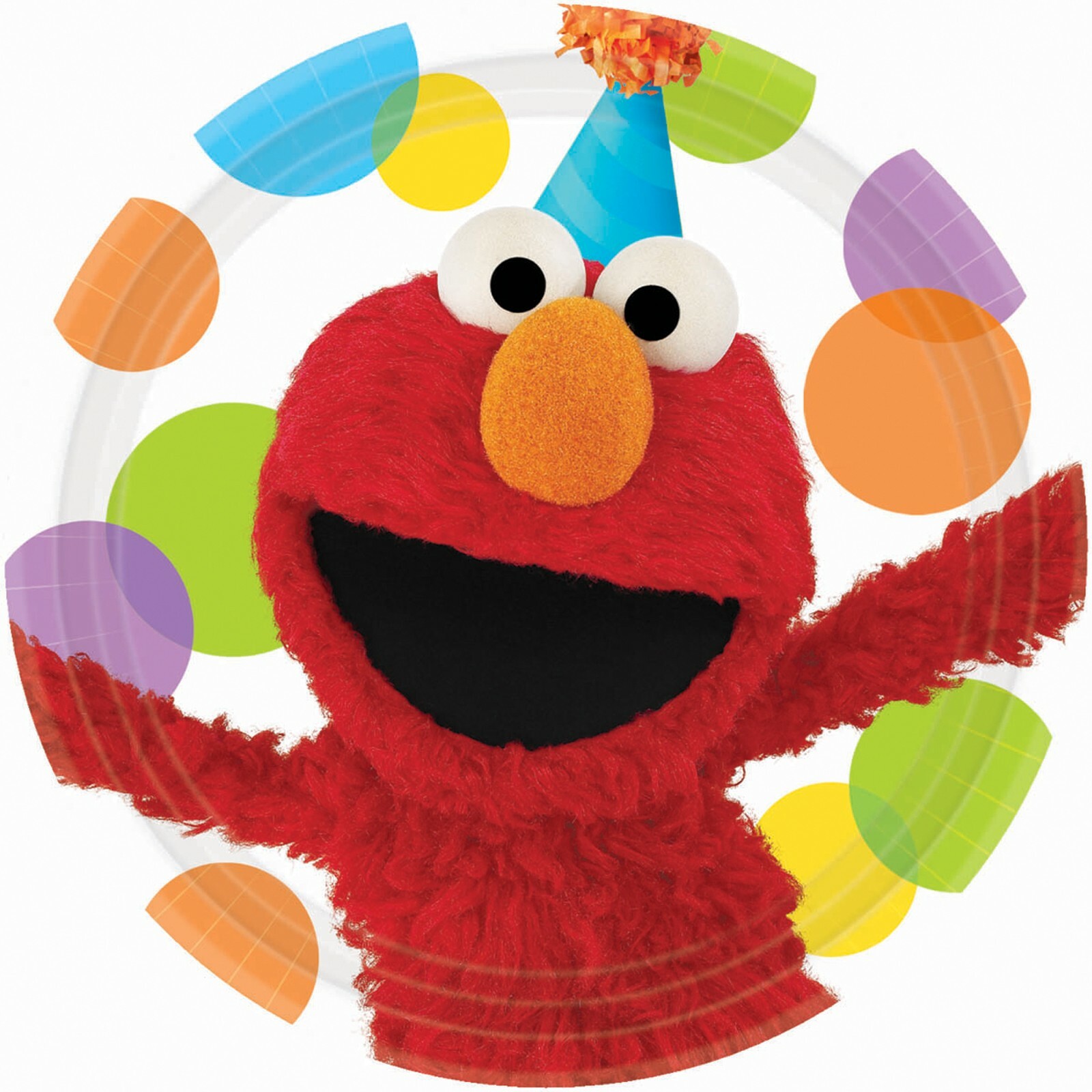 Elmo's Party Large Paper Plates (Pack of 8)