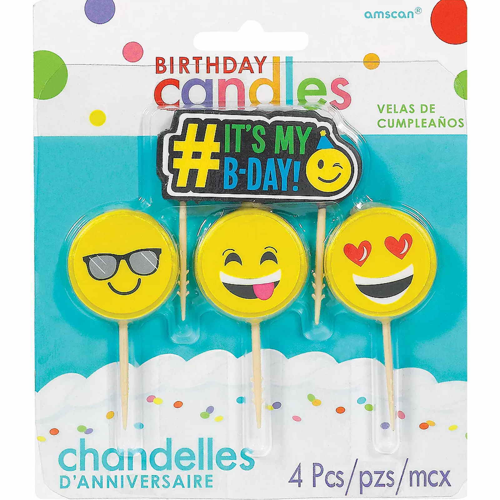 LOL Emoji Mini Candles (Set of 4)
