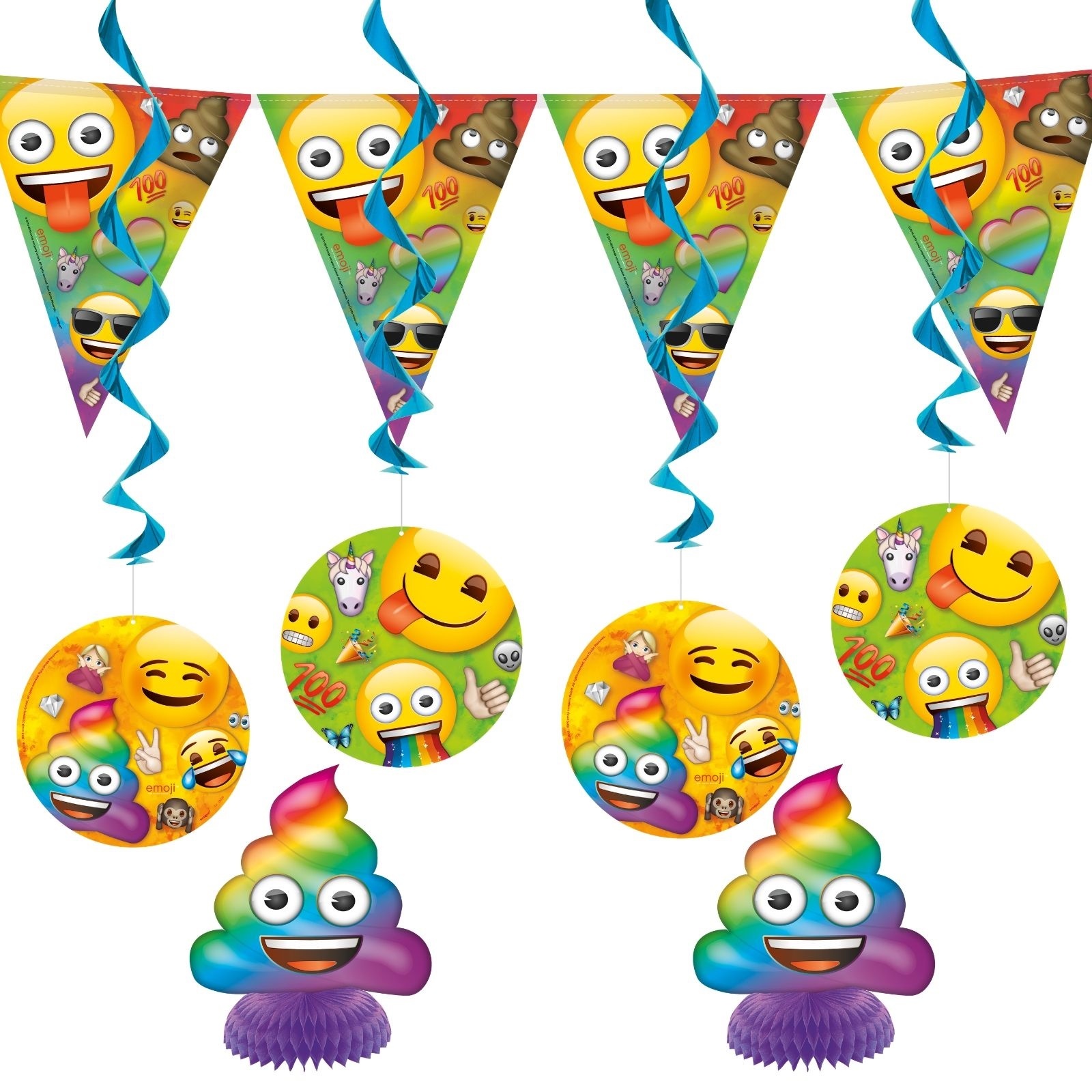 Rainbow Fun Emoji Room Decorating Kit